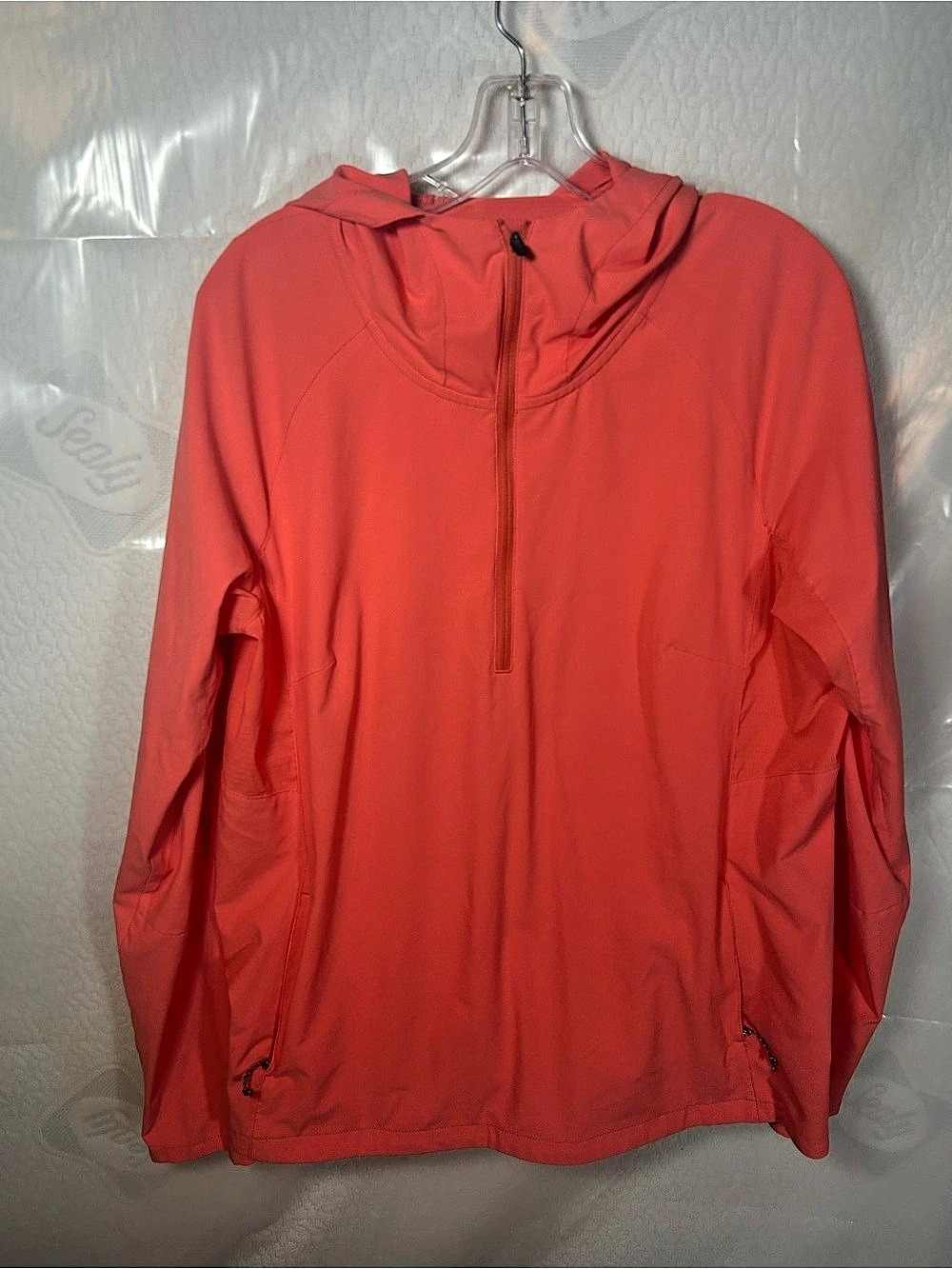 Kuhl womenās half zip hoodie in coral size xl